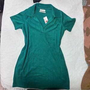 Urban Outfitters Teal Polo Collar Knit Blouse